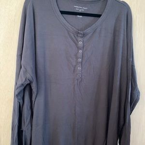 Oversized long sleeve Henley